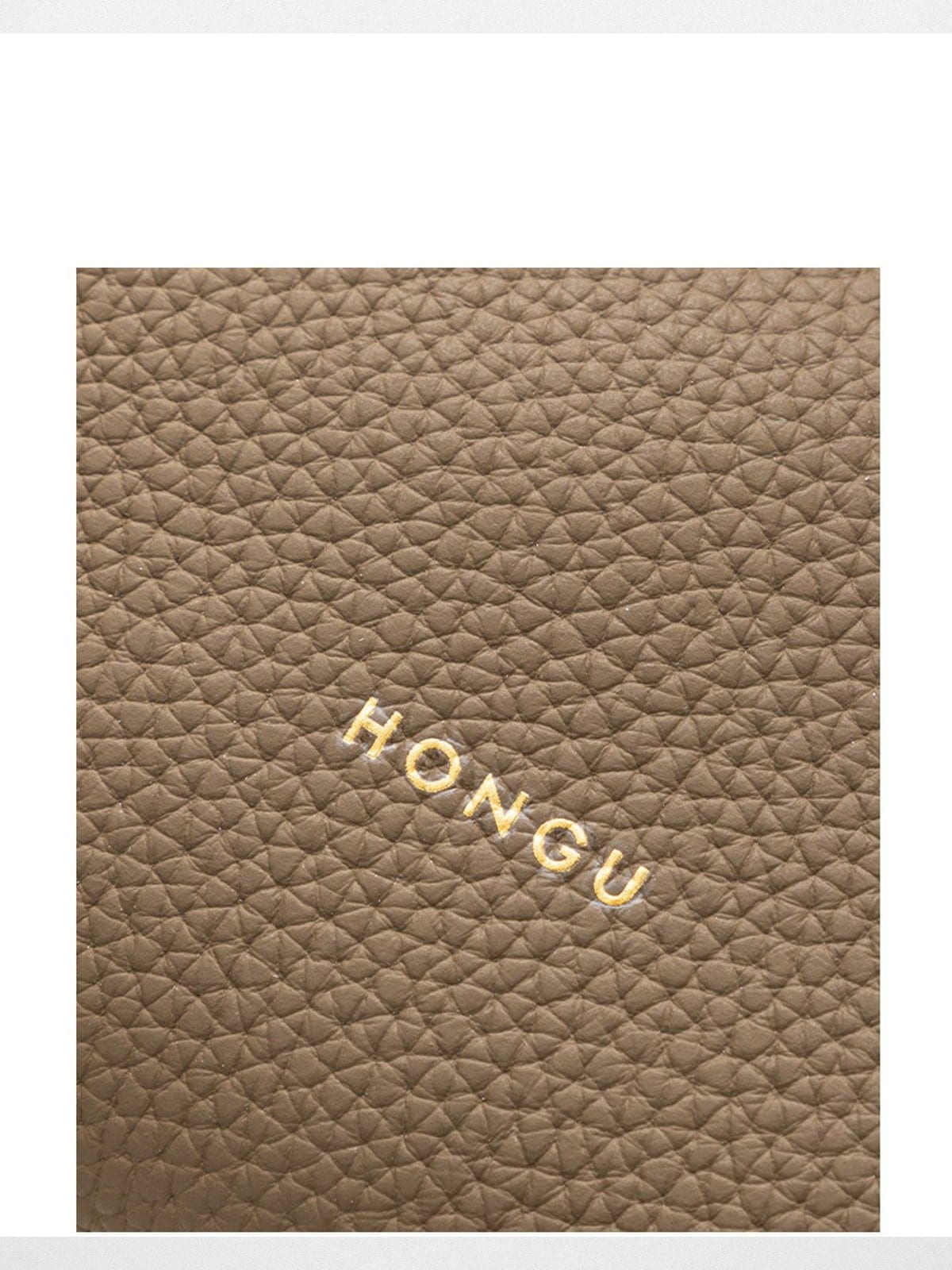 HONGU Leather Crossbody Pillow Bag in Beige - Detail
