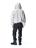 D5ove Fur Trim Hooded Padded Pullover in Gray - On Model
