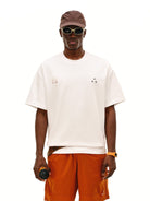 FPA Quick Dry Polka Dot T Shirt in White - On Male Model