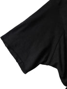D5ove Irregular Linen Cotton T Shirt in Black - Detail