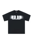 MEDM Glitch Logo Graphic Cotton T Shirt in Black