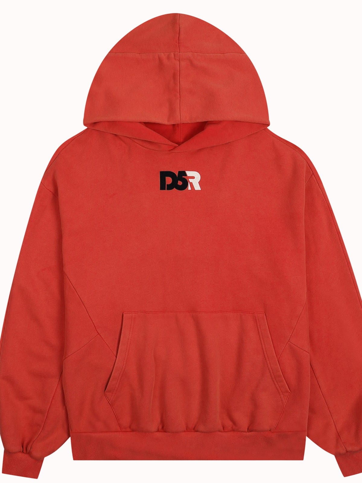 D5ove Vintage Red Cotton Hoodie in Red