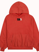 D5ove Vintage Red Cotton Hoodie in Red