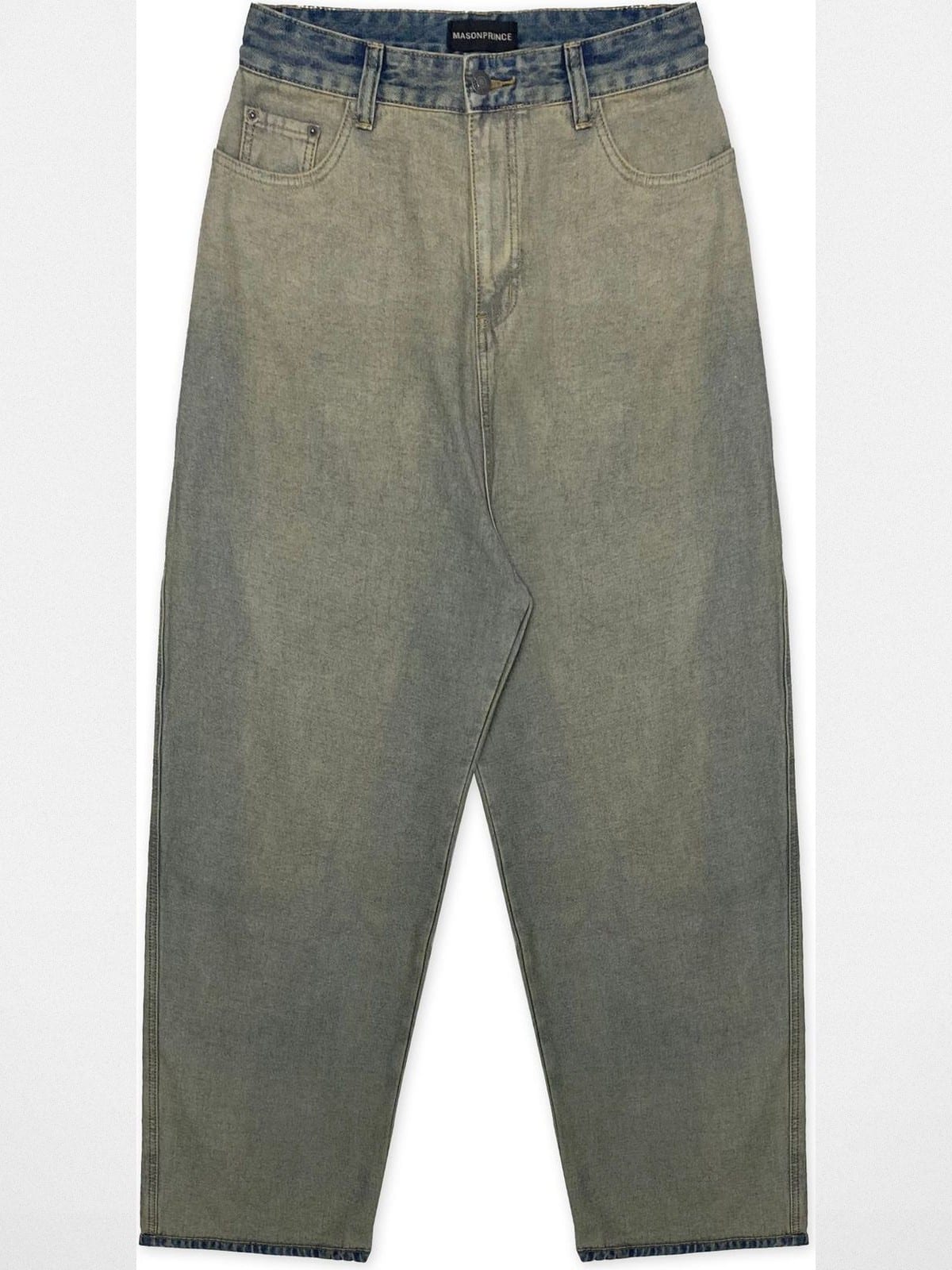 MASONPRINCE Inside Out Washed High Waisted Jeans in Denim