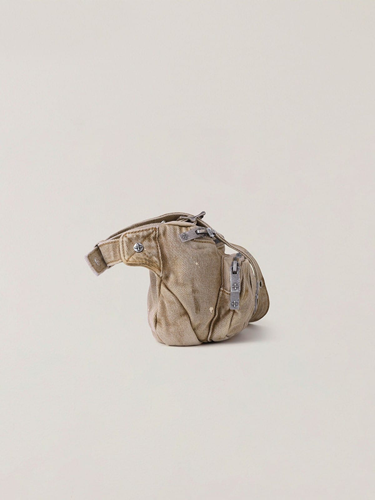 SMFK Distressed Denim Waist Bag in Denim