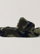 SMFK Camouflage Sheep Wool Slides in [Flat] Land Camouflage