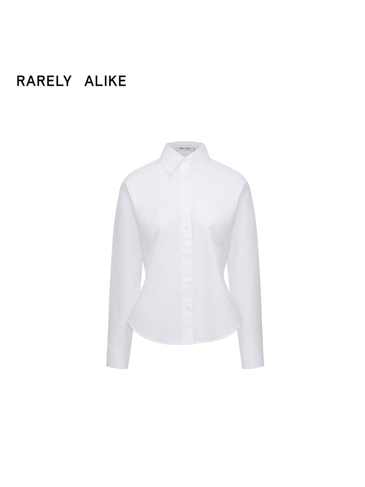 RARELY ALIKE Two Way Tie Waist Cotton Shirt in White