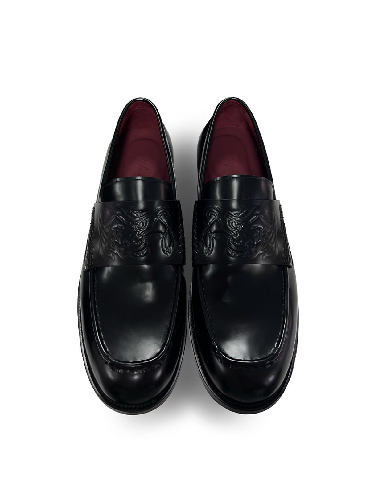 JCAESAR STUDIO Matte Cowhide Leather Loafers in Black