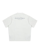 MASONPRINCE Reflective Logo Heavyweight Cotton T Shirt in White
