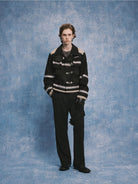 SOD Vintage Washed Firefighter Jacket in Black - On Male Model
