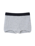 SweetChilling Ribbed Wool Blend Knit Shorts in Gray