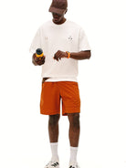 FPA Quick Dry Polka Dot T Shirt in White - On Male Model