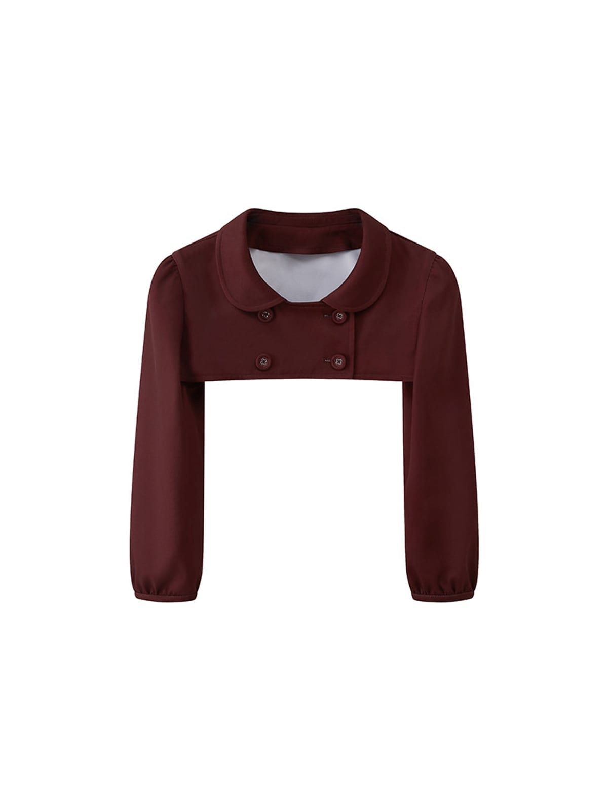 SweetChilling Double Breasted Cropped Cardigan in Brown