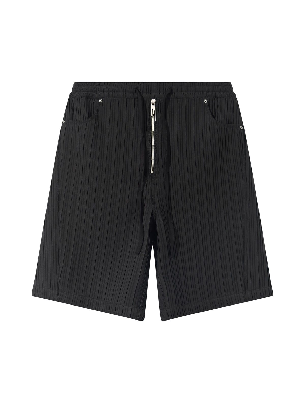 BLINDNOPLAN Textured Rivet Suit Shorts in Black