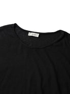 D5ove Irregular Linen Cotton T Shirt in Black - Detail