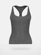 FaxCopyExpress Longline U Cut Racer Tank in Gray