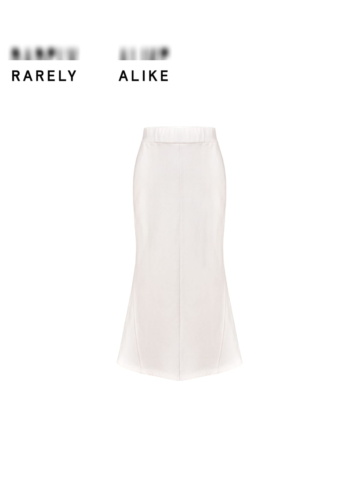 RARELY ALIKE Cotton Hoodie Fishtail Skirt Set in White