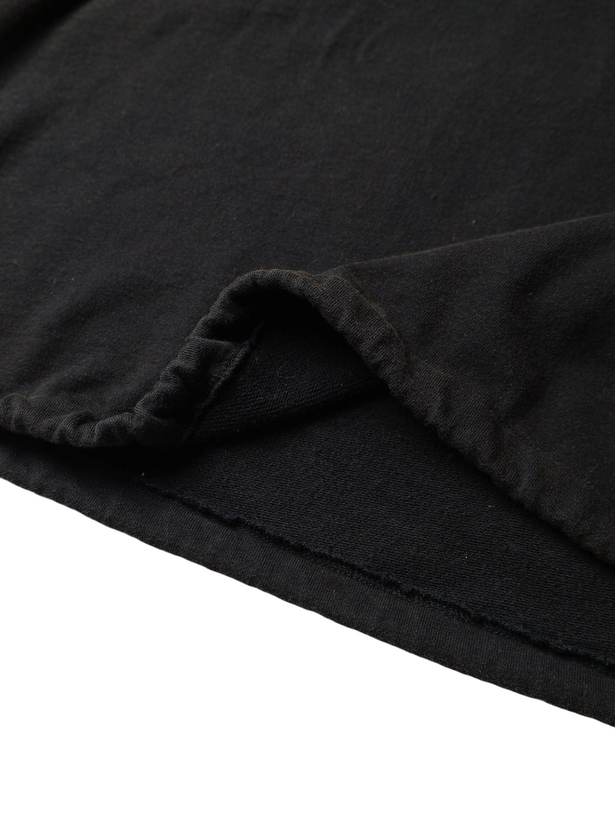 D5ove Striped Collarless Cotton Sweatshirt in Black - Detail