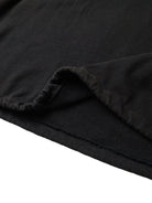 D5ove Striped Collarless Cotton Sweatshirt in Black - Detail