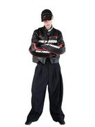 UNKNOWNWORLD Triple Pleated Wool Blend Trousers in Gray - On Male Model