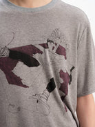 JCAESAR STUDIO Purple Sofa Print Tencel Wool T Shirt in Gray - On Model