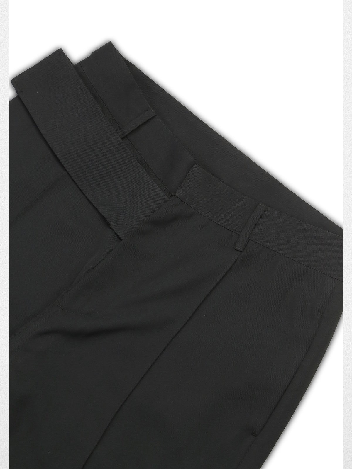 SOD Detachable Strap Straight Leg Trousers in Black