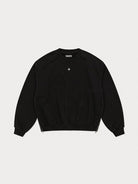 SMFK Cotton Loopback Crewneck Sweatshirt in Black
