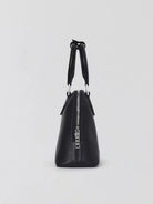 SMFK Medium Leather Shell Bag in Black