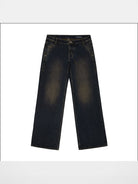 Fax Copy Express Basic 2 Distressed Wide Leg Jeans in Black