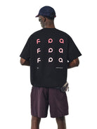 FPA Heavyweight Cotton Blend T Shirt in Black - On Male Model