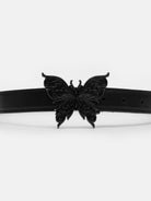 SMFK Leather Butterfly Buckle Belt in Black