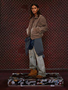SOD Digital Stain Micro Flare Jeans in Gray - On Male Model
