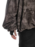 D5ove Distressed Forest Camo Hoodie in Gray - On Model