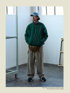 USAGE Reversible Nylon Fleece Track Jacket in Purple - On Male Model