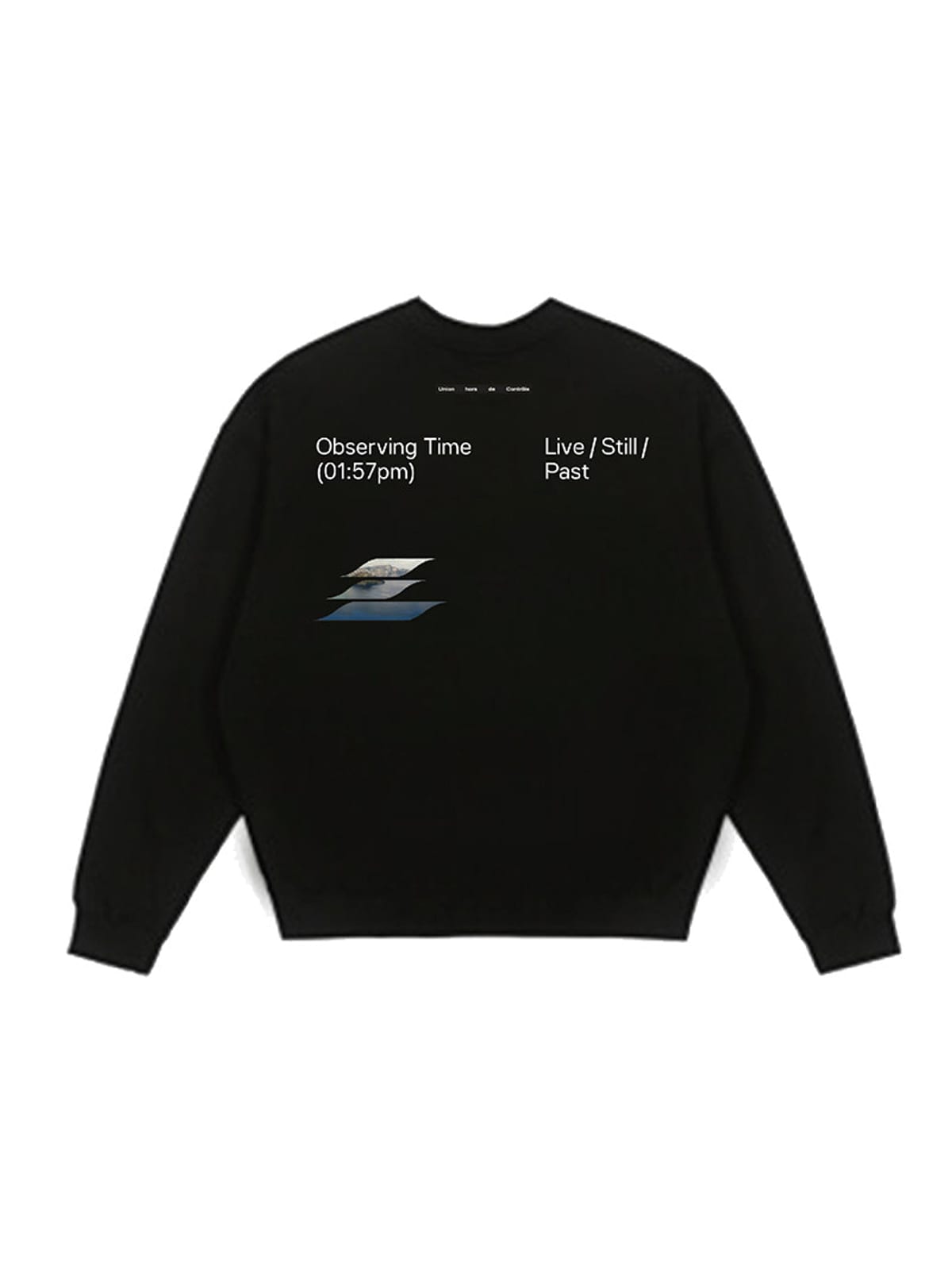 LOSTCTRL Logo Print Cotton Blend Sweatshirt in Black