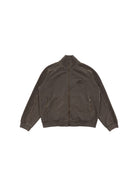 MASONPRINCE Faded Raw Edge Zip Sweatshirt in Olive