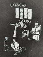 UNKNOWNWORLD Sun Faded Distressed Flag Print T Shirt in Black - Detail