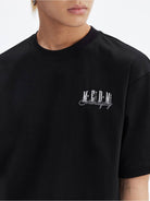 MEDM Cooling Cotton Blend T Shirt in Black - On Male Model