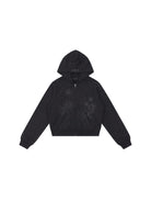 MASONPRINCE Fireworks Cotton Zip Up Hoodie in Black