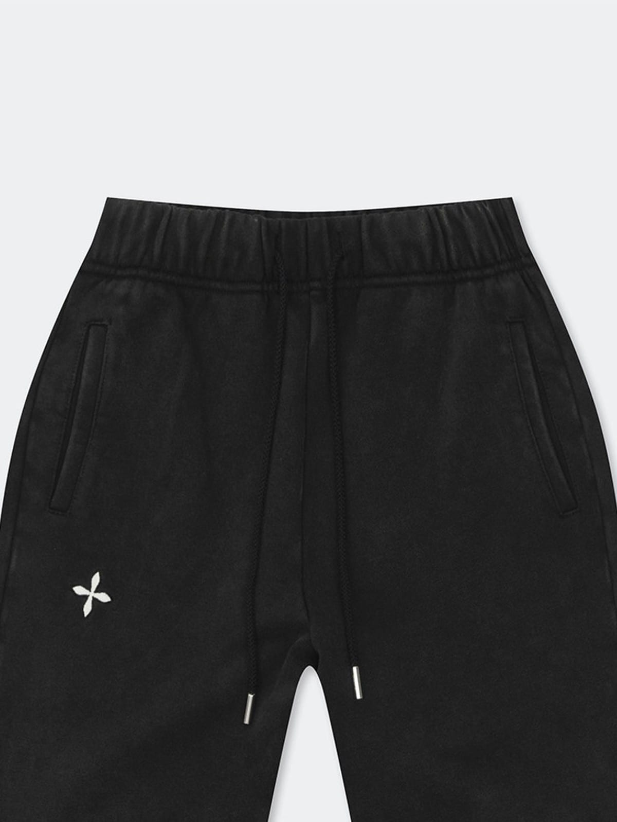 SMFK Cotton Flared Sweatpants in Black - Detail