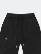 SMFK Cotton Flared Sweatpants in Black - Detail