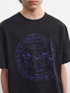 JCAESAR STUDIO Vintage Rabbit Print T Shirt in Black - On Male Model