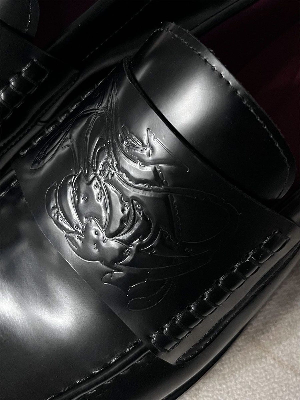 JCAESAR STUDIO Matte Cowhide Leather Loafers in Black - Detail