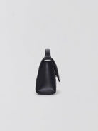 SMFK Geometric Leather Evening Clutch in Black