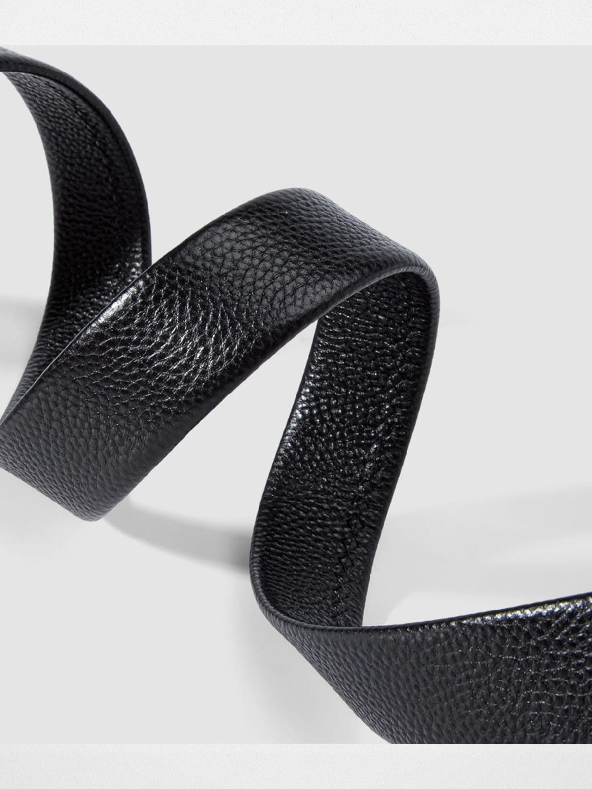 HONGU Top Grain Leather Automatic Buckle Belt in H2113223 - Detail