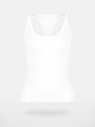 FaxCopyExpress Long U Cut Racer Tank in White