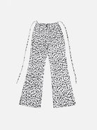 SMFK High Waisted Leopard Print Flared Pants in White