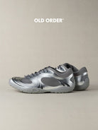 OLDORDER Metallic Chunky Track Sneakers in Silver