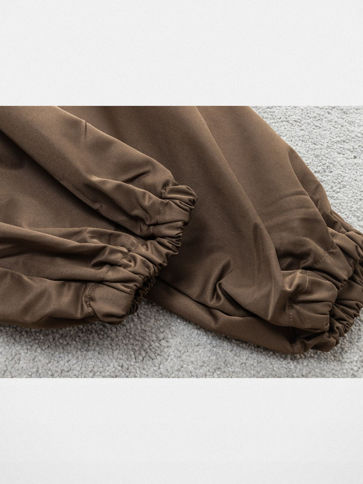 SODA High Density Twill Joggers in Brown - Detail