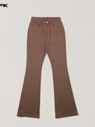 SMFK Stretch Cotton Flared Jeans in Brown